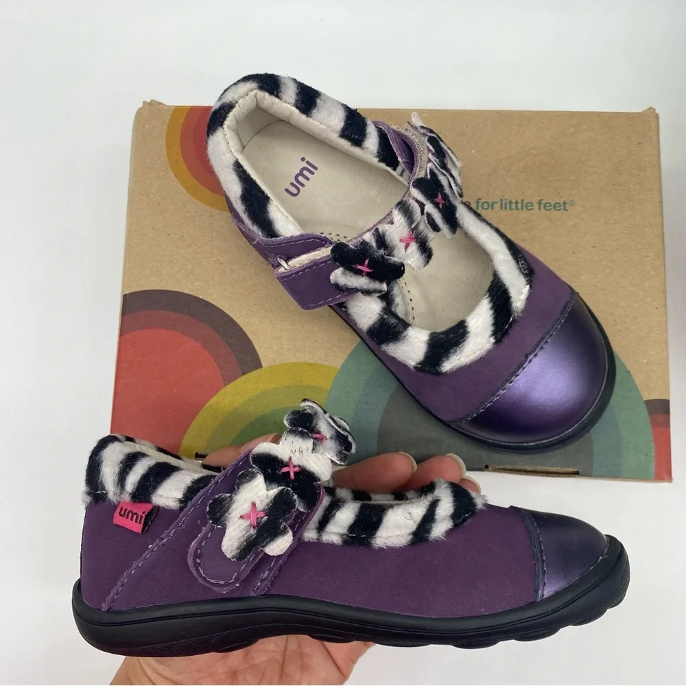 umi Marnie Mary Jane (Toddler),Purple leather size 24 EU or 8M NEW - Picture 1 of 3